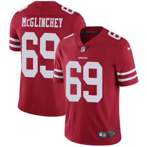 San Francisco 49ers Limited Red Men Mike McGlinchey Home NFL Jersey #69 Vapor Untouchable